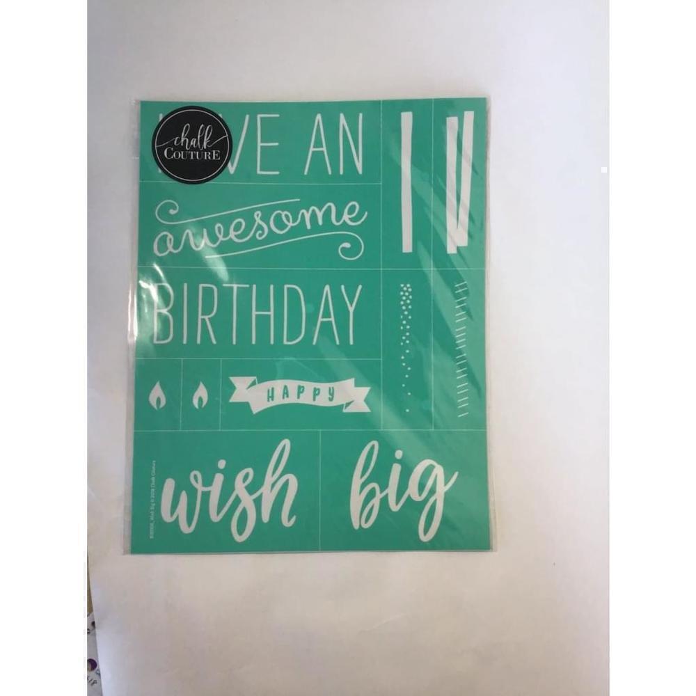 Chalk Couture Transfer Birthday